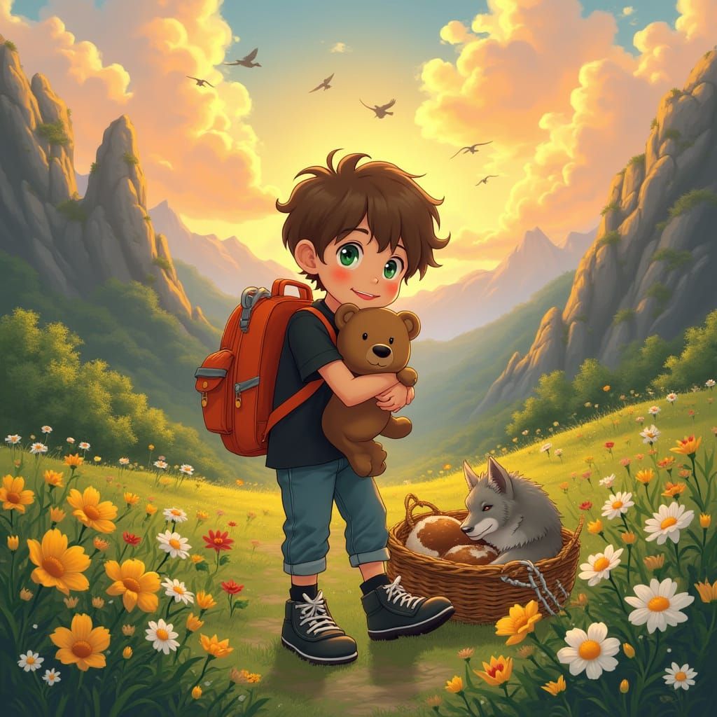 Happily Embracing the Beauty of Nature in a Whimsical Miyaza...