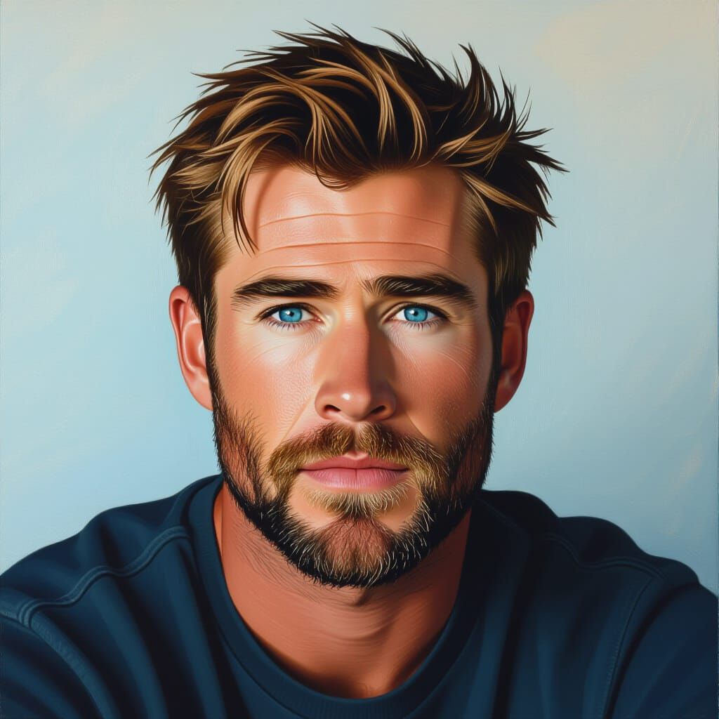 Liam Hemsworth Portrait with Cinematic Lighting