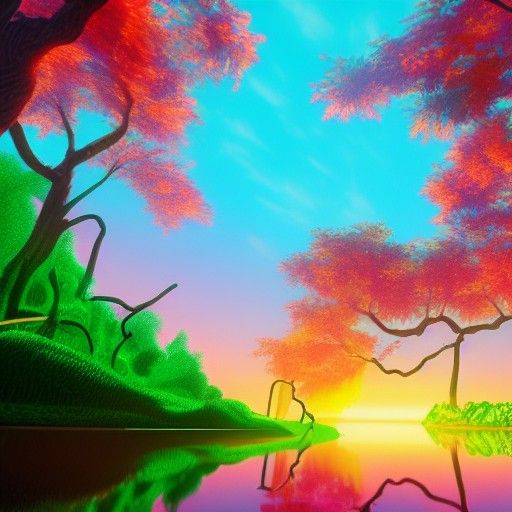 Neon Jungle Landscape in Unreal Engine