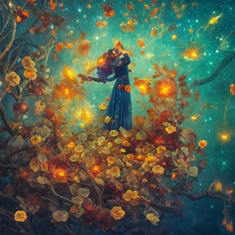 Supernova Brain Crush: Photographic Pointillism Concept Art