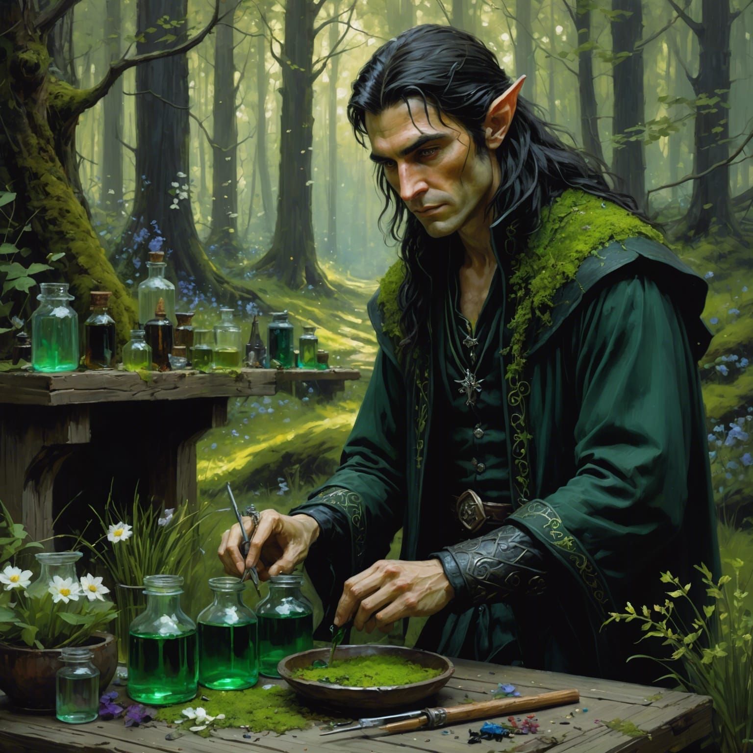 Even hermit prepares healing potions - 02