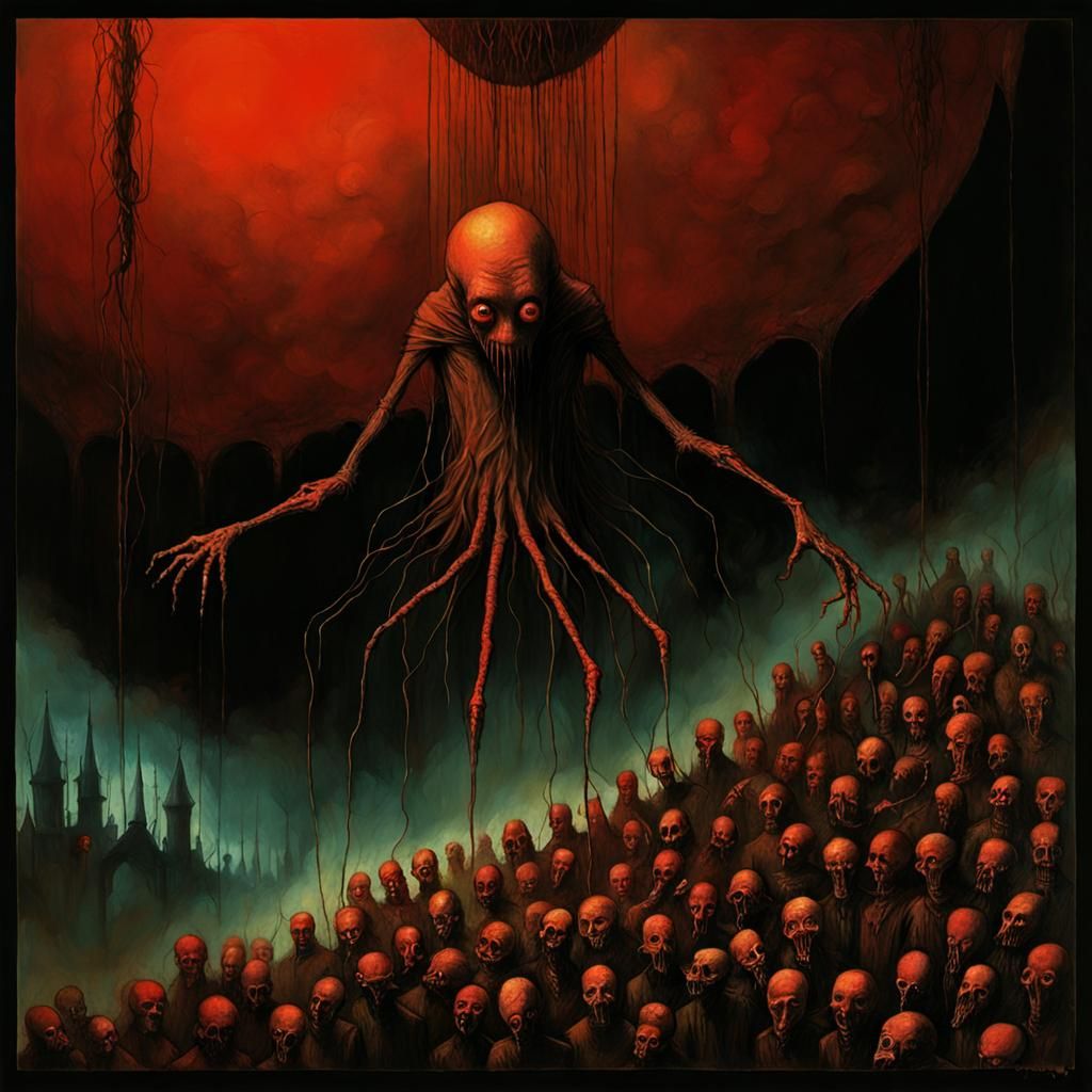 Creepy Puppet Dystopia in Impressionistic Style