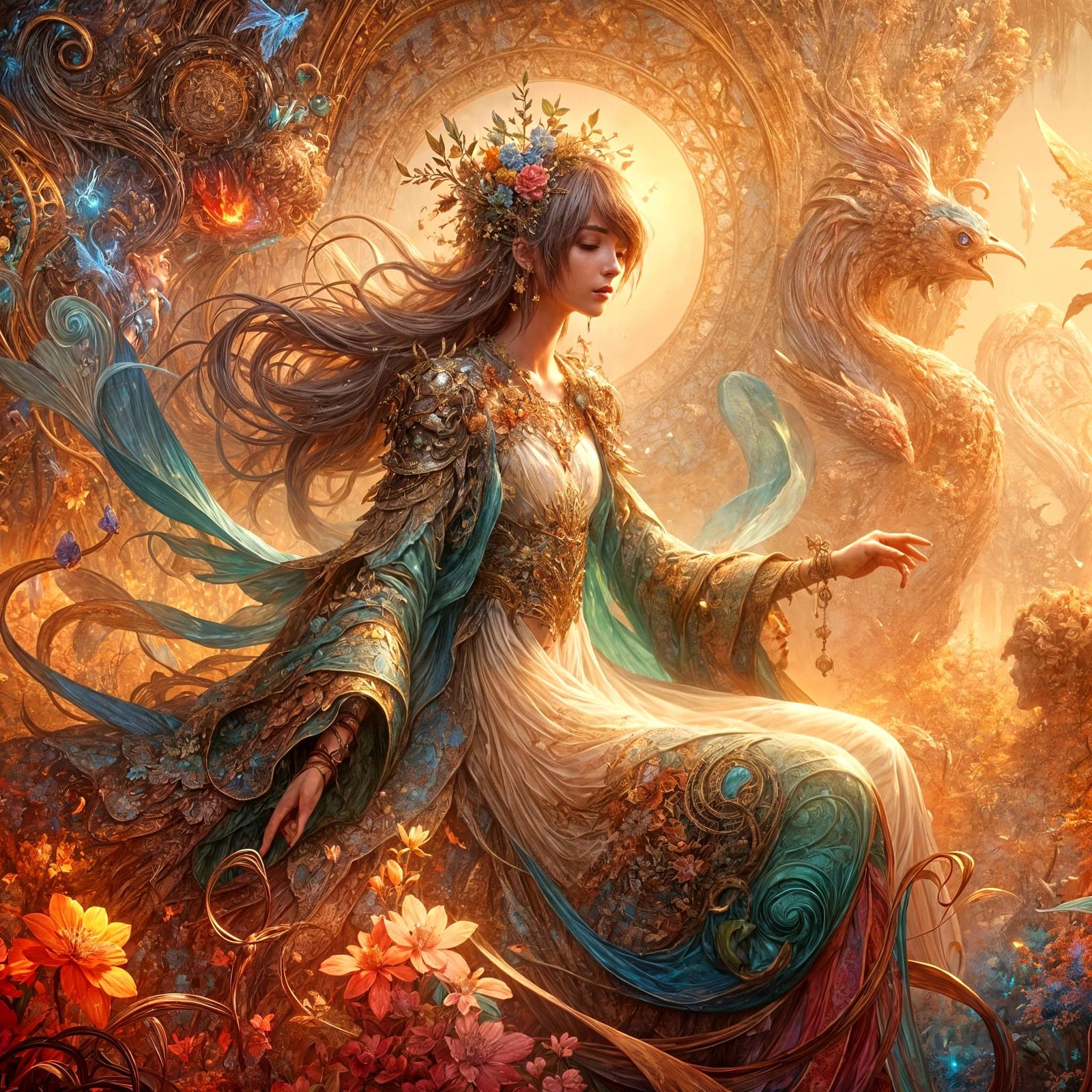 Gentle Guardian Angel of Love and Protection in Fantasy Art