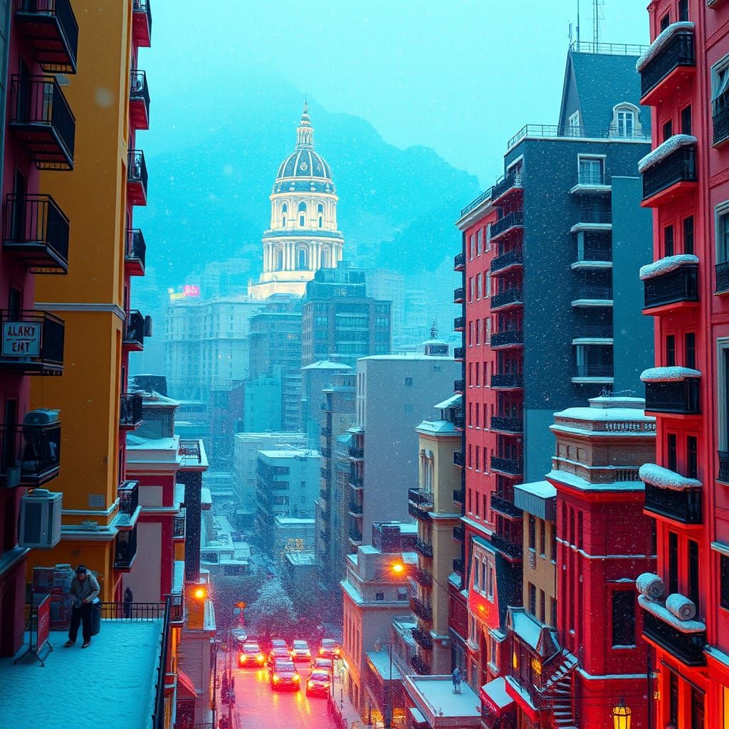 Snowy Rio de Janeiro in Hyperrealistic Style