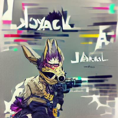 Jackal Portrait Generated by AI