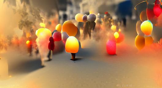 City Street Scene with Volumetric Lighting