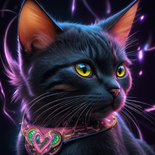 Kawaii Cat Anime Wallpaper in 128k Resolution