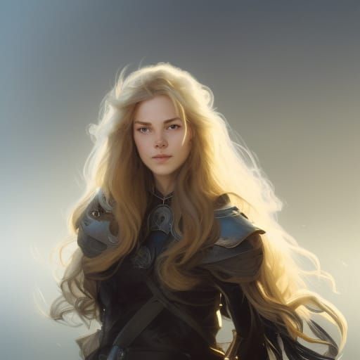 Eowyn Portrait in Hyperdetailed Splash Art Style