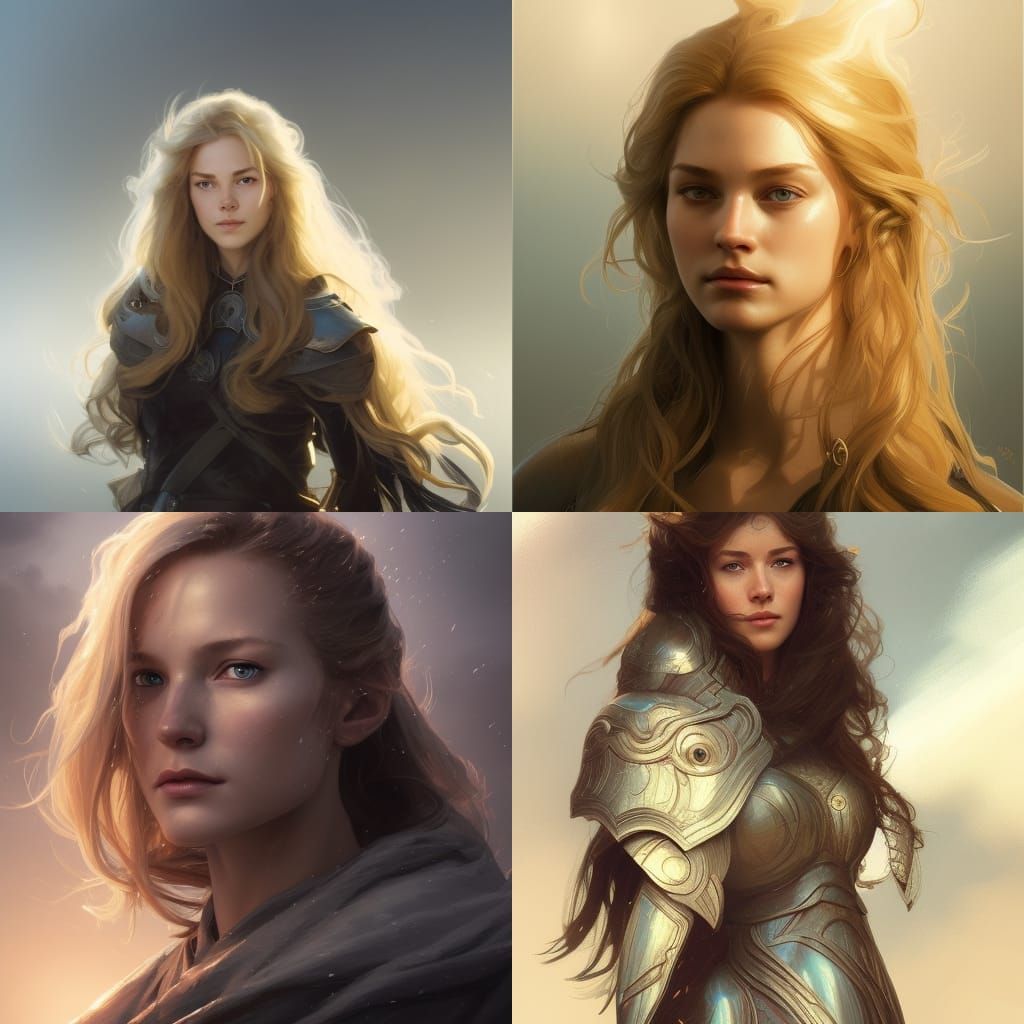 Eowyn Portrait in Art Nouveau Style