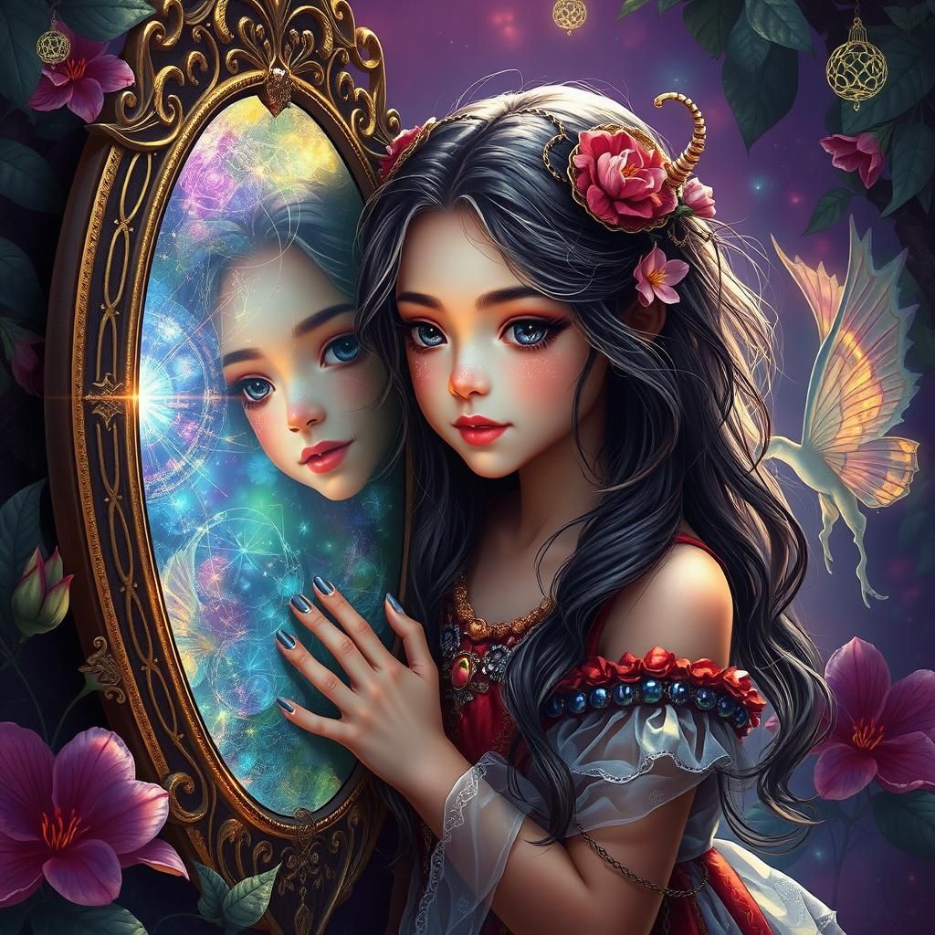 Magical Girl Transformation in Dreamlike Fantasy Art