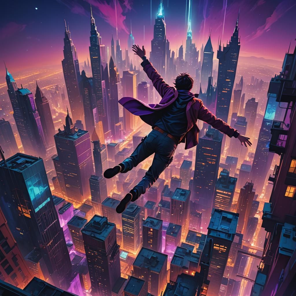 Surreal Upside-Down Cityscape Concept Art