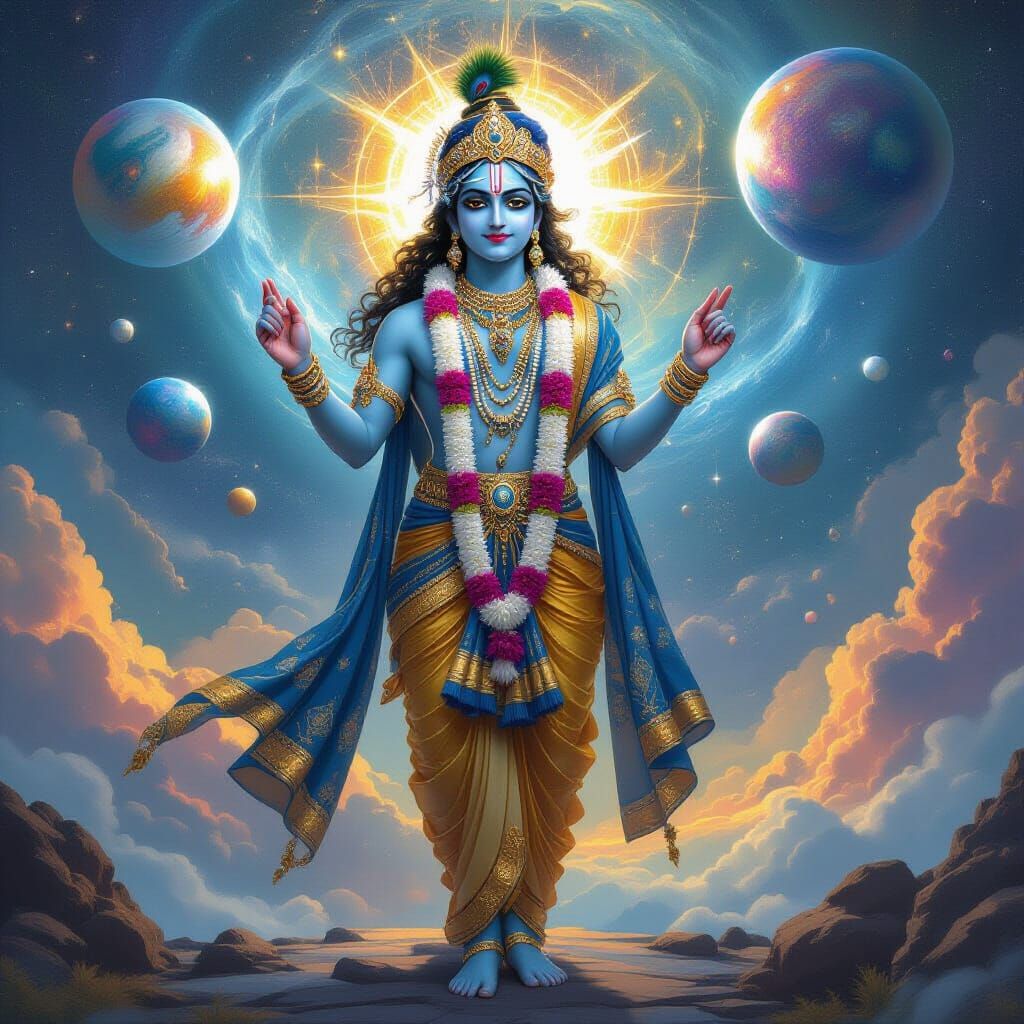 Lord Krishna in the Multiverse: Fantasy Art
