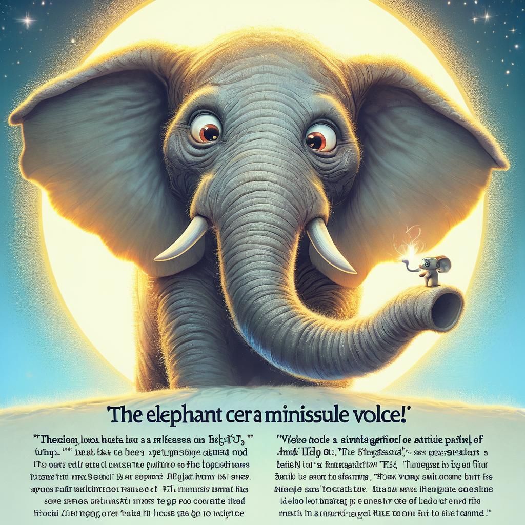 Horton holding a speck of dust. Text: