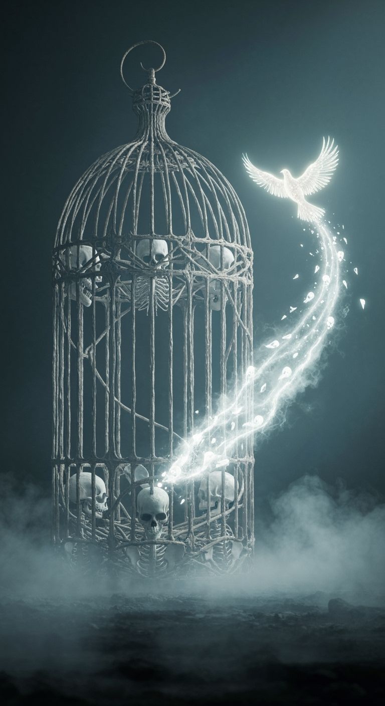 Taking flight towards light.