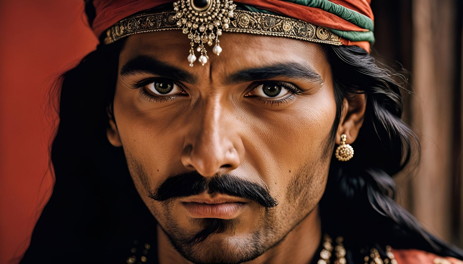 Detailed Portrait of Man with Eyebrow Cut