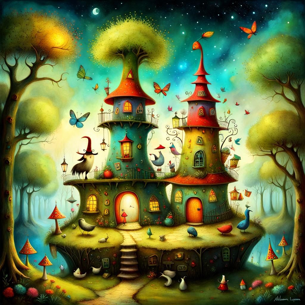 Vibrant Whimsilandia: A Digital Masterpiece