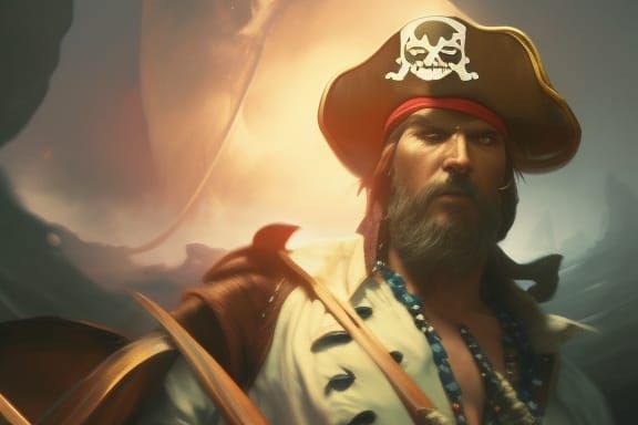 Cursed Pirate Concept Art Portrait