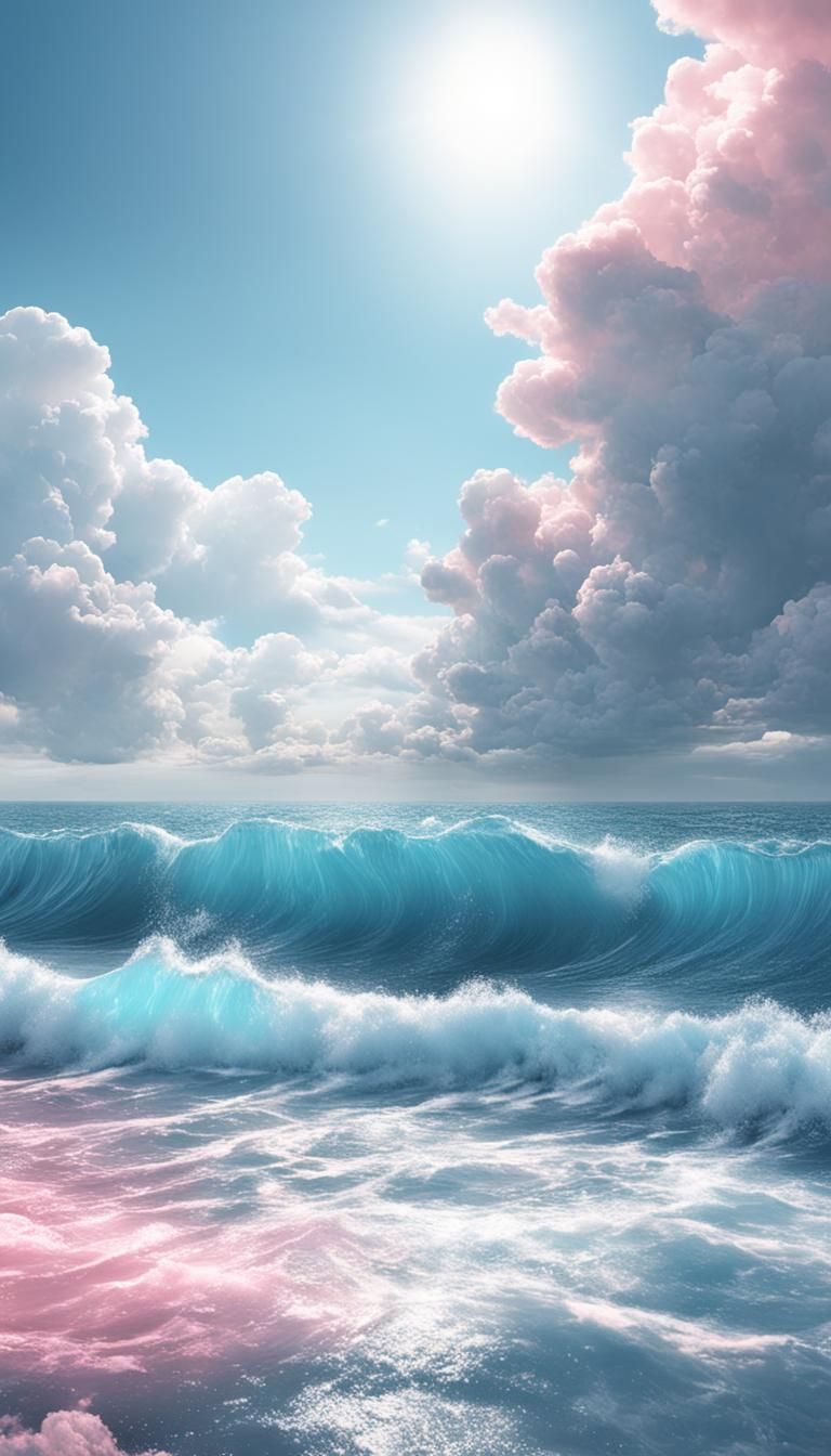 Pastel Ocean: A Dreamy Fantasy Concept Art