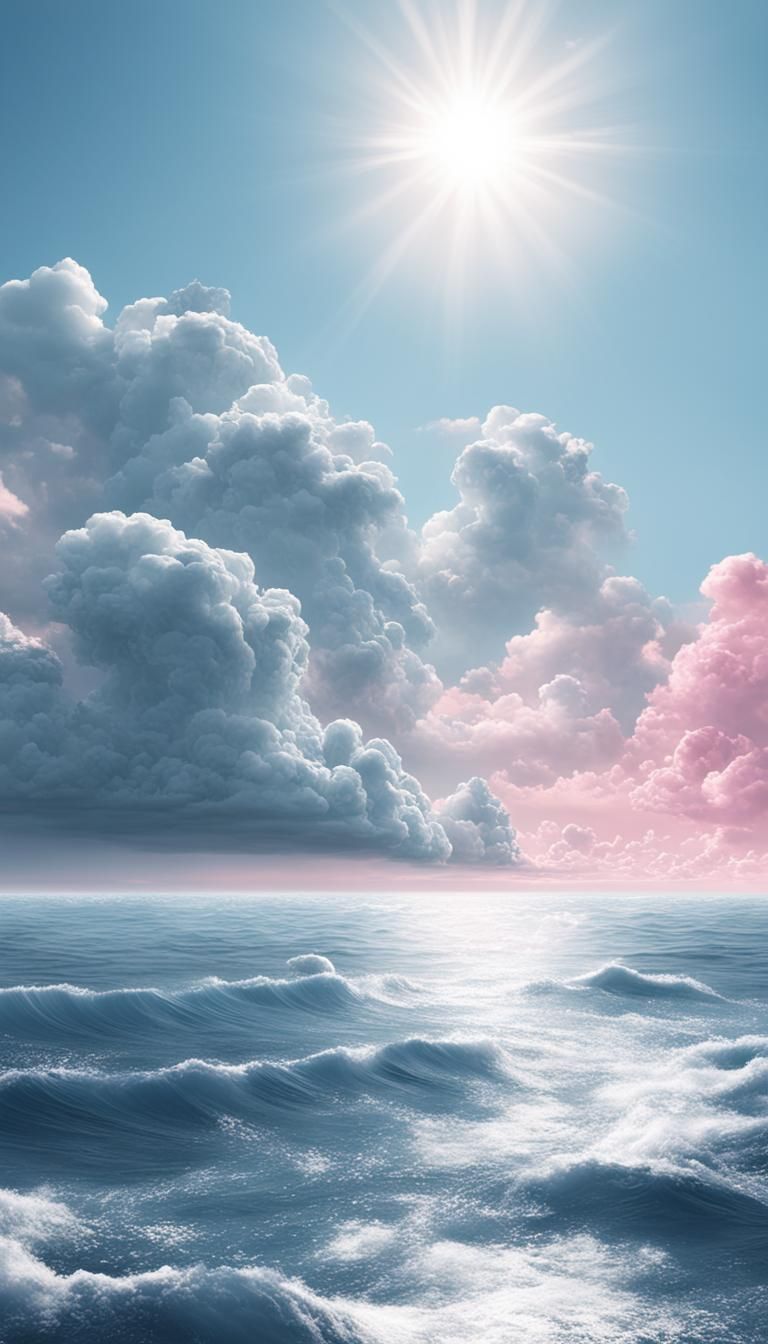 Pastel Ocean Fantasy Art in Soft Focus