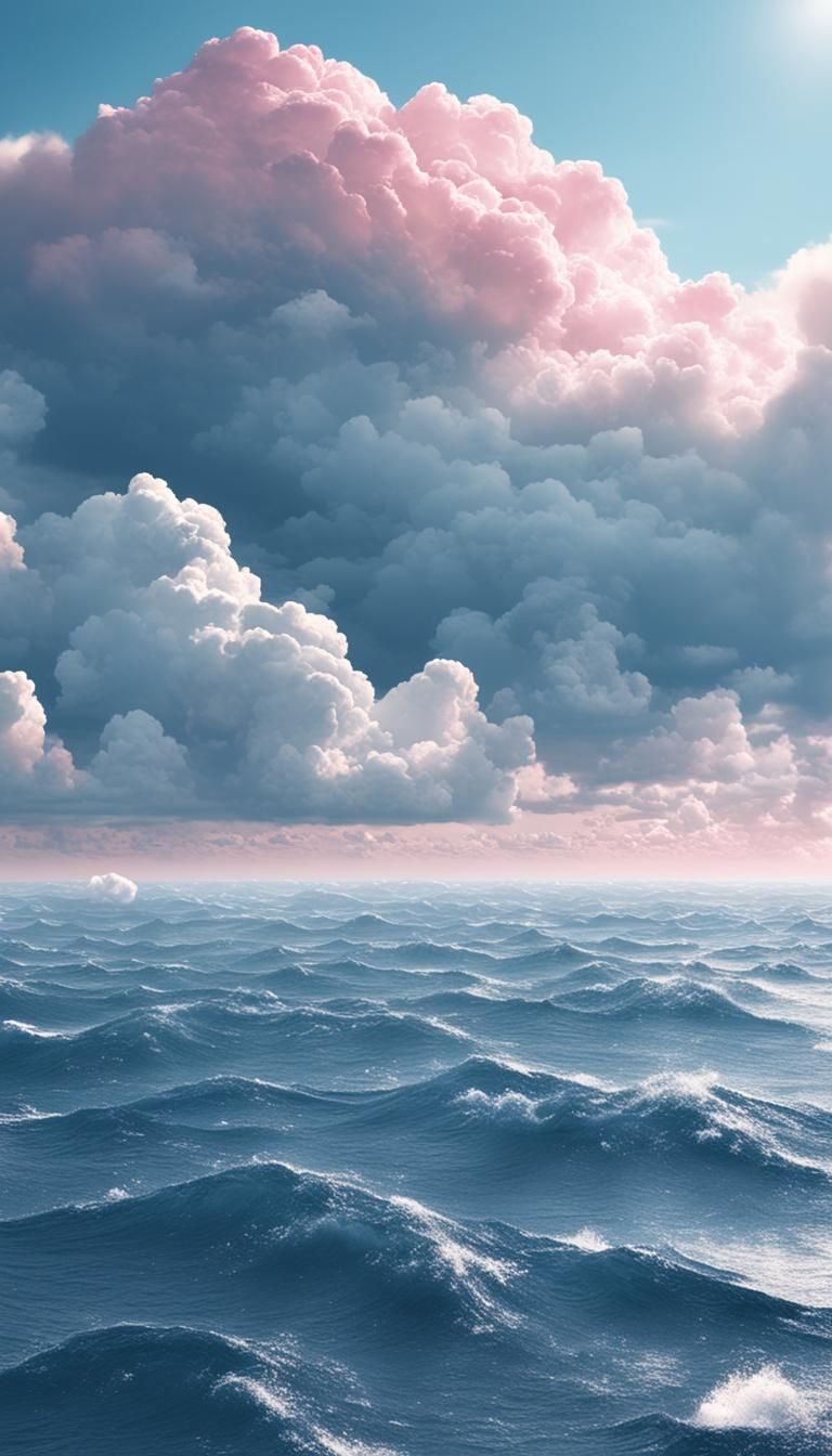 Pastel Ocean Fantasy Concept Art in 8K