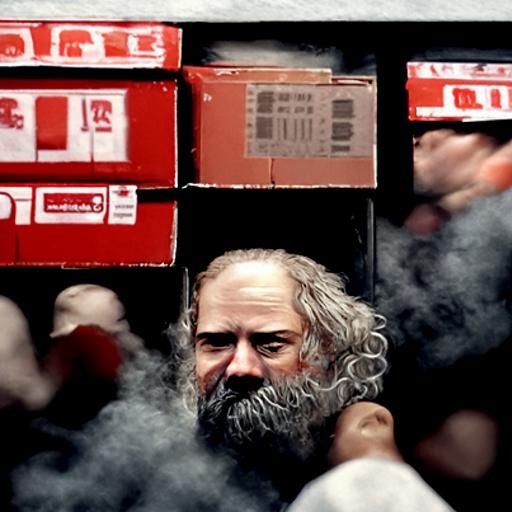 Warehouse Inferno: Hyperrealistic Scene