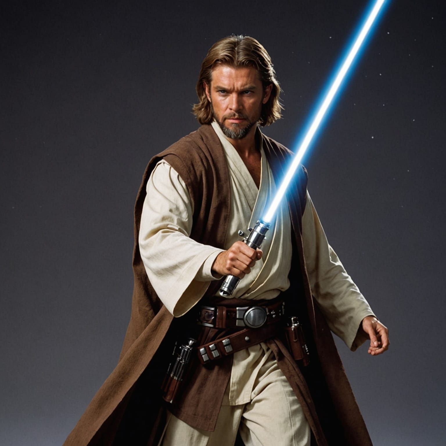 A Galactic Warrior in Majestic Attire