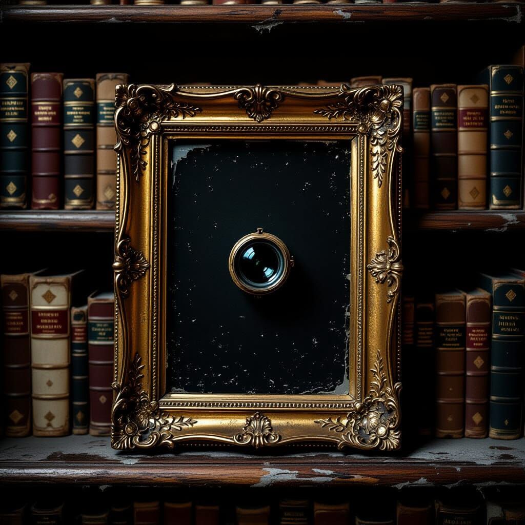 Film Noir Still Life: Hidden Lens in Antique Frame