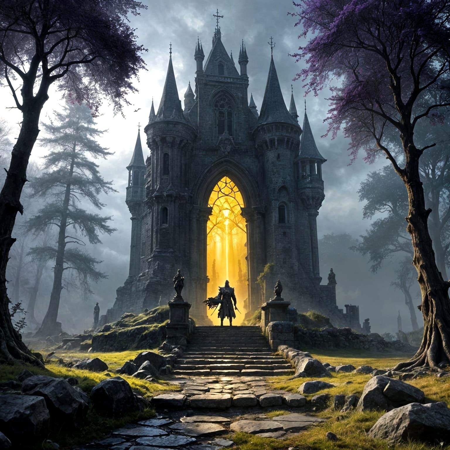 Ethereal Knight Guards Ancient Secret in Medieval Village