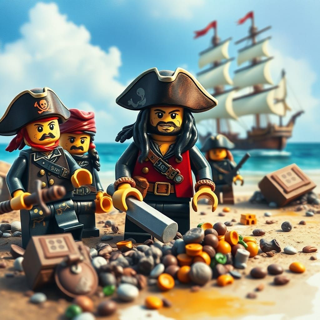 Lego Pirates Treasure Hunt on Tropical Island
