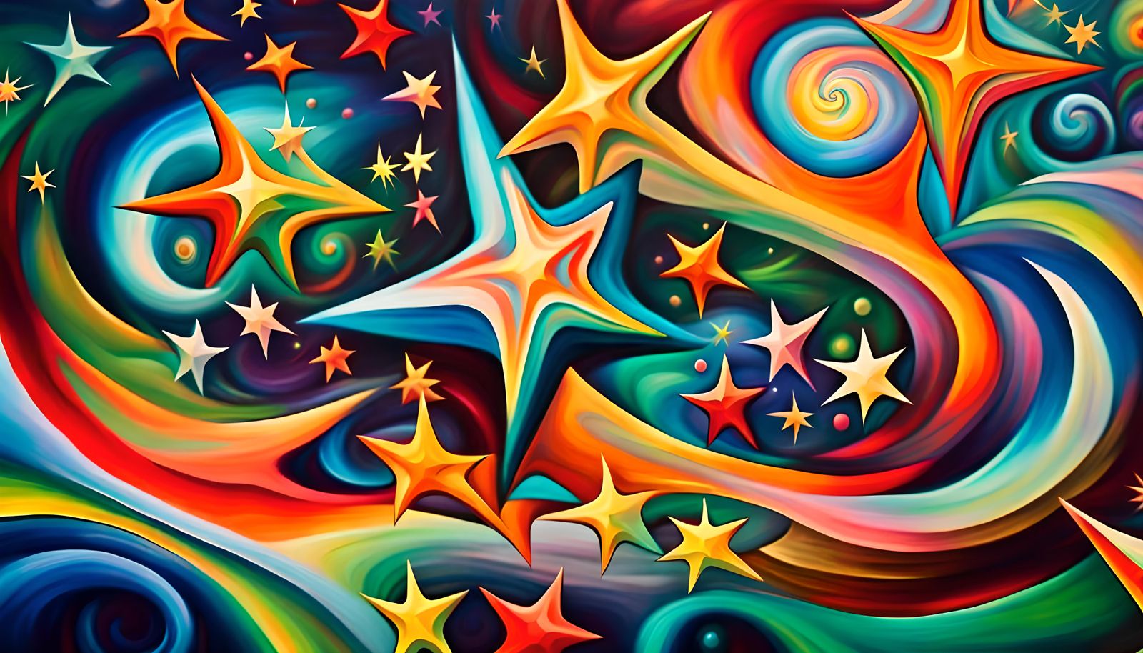 Swirling Newborn Stars in Iridescent Plasma Maelstrom