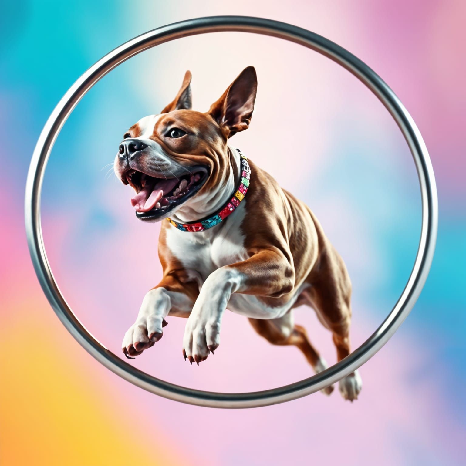 Hyperrealistic American Staffordshire Terrier in Dramatic Sp...