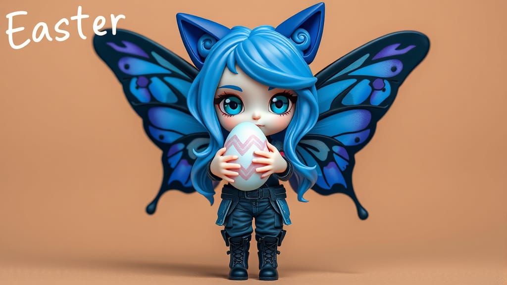 Gothic Fairy in Cyberpunk Style