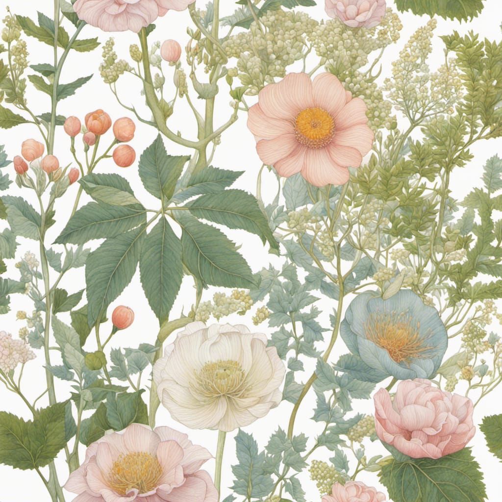 Entangled Forest: Botanical Art Brut Illustration