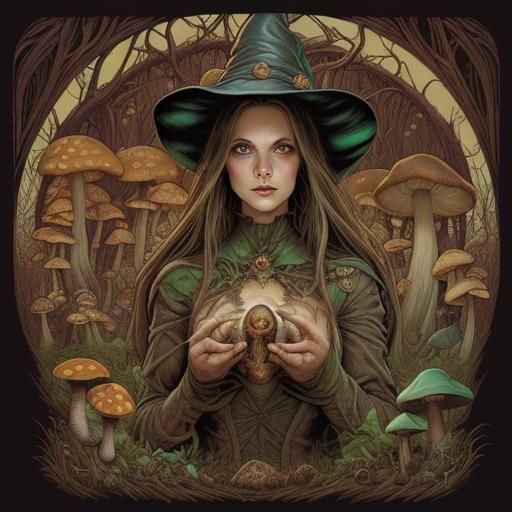 Fungal Witch: A Comic Book Art Masterpiece