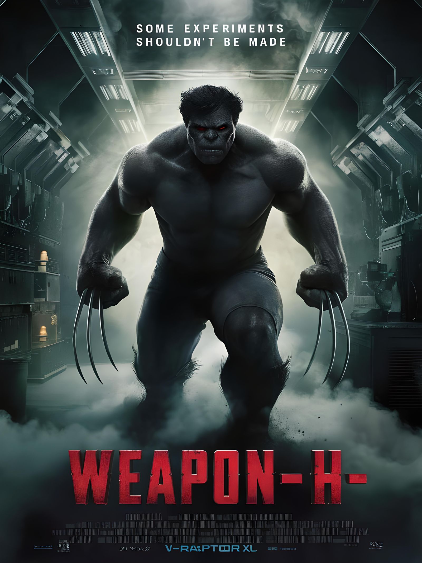 Weapon H, Hulk and Wolverine hybrid movie, concept art 2