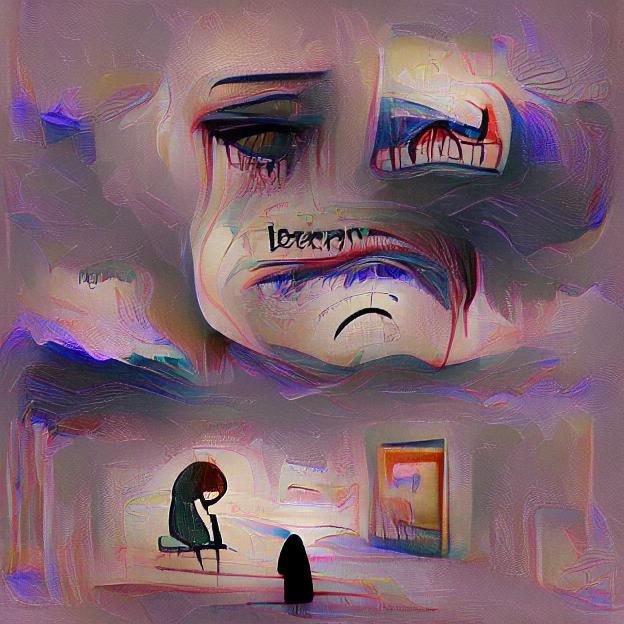 Abstract AI Image of Depression