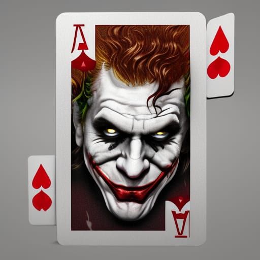 Hyperrealistic 3D Render of The Joker Card
