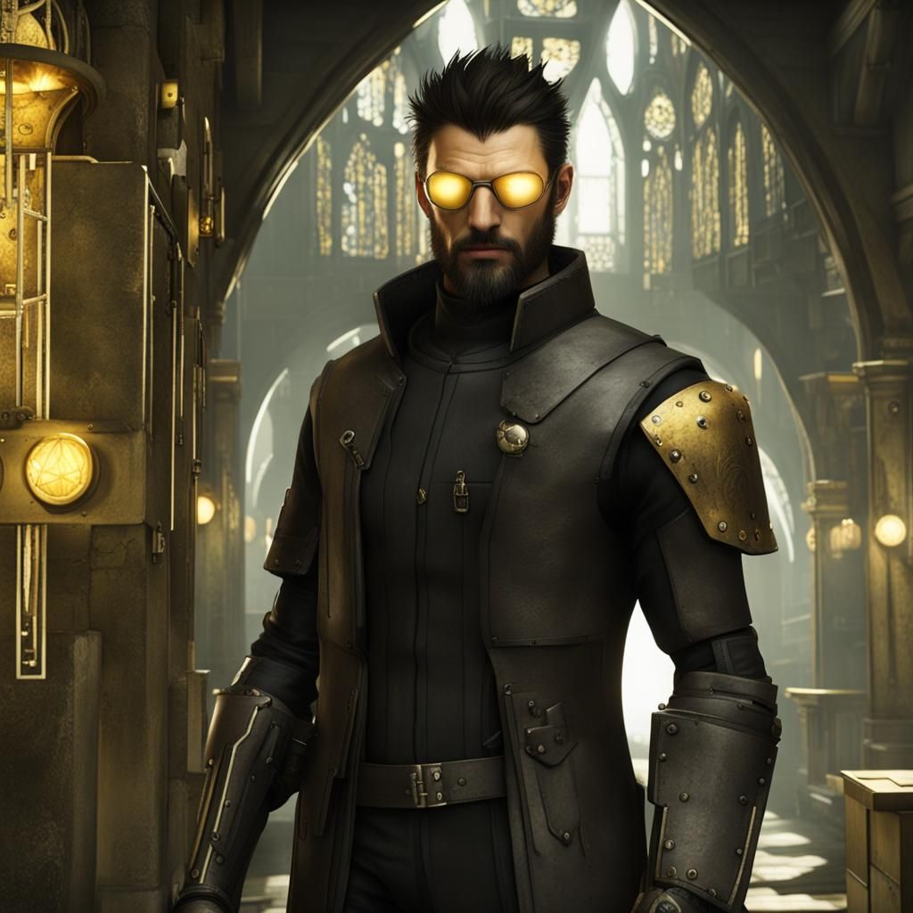 Medieval Knight with Nano-Augmentation in Dystopian Setting