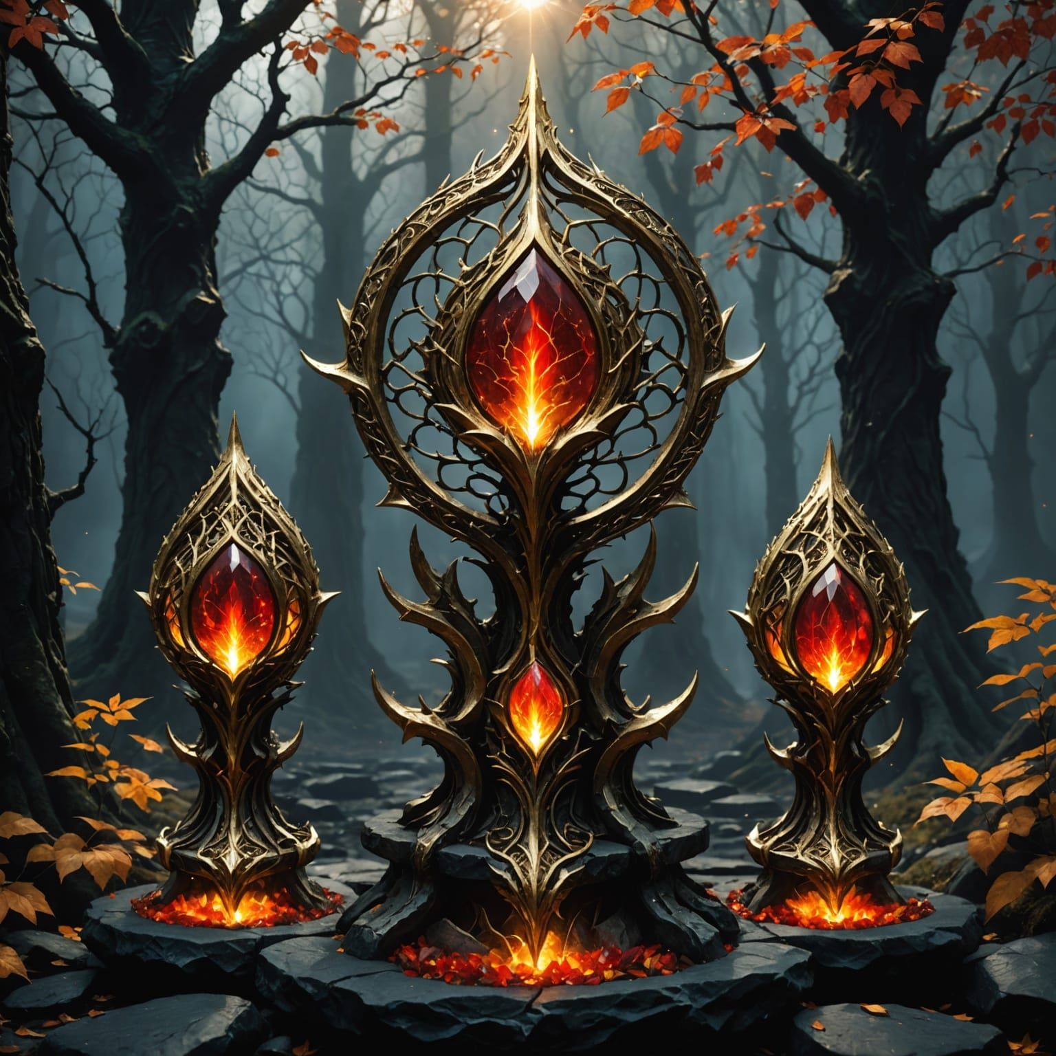 Ethereal Elvish Jewels Glowing with Light