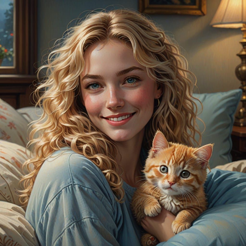 Ethereal Fantasy Portrait in Soft Oil Painting Style