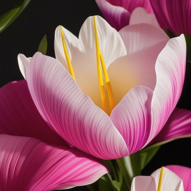 Dreamy Tulip in Vase: Surreal Still Life