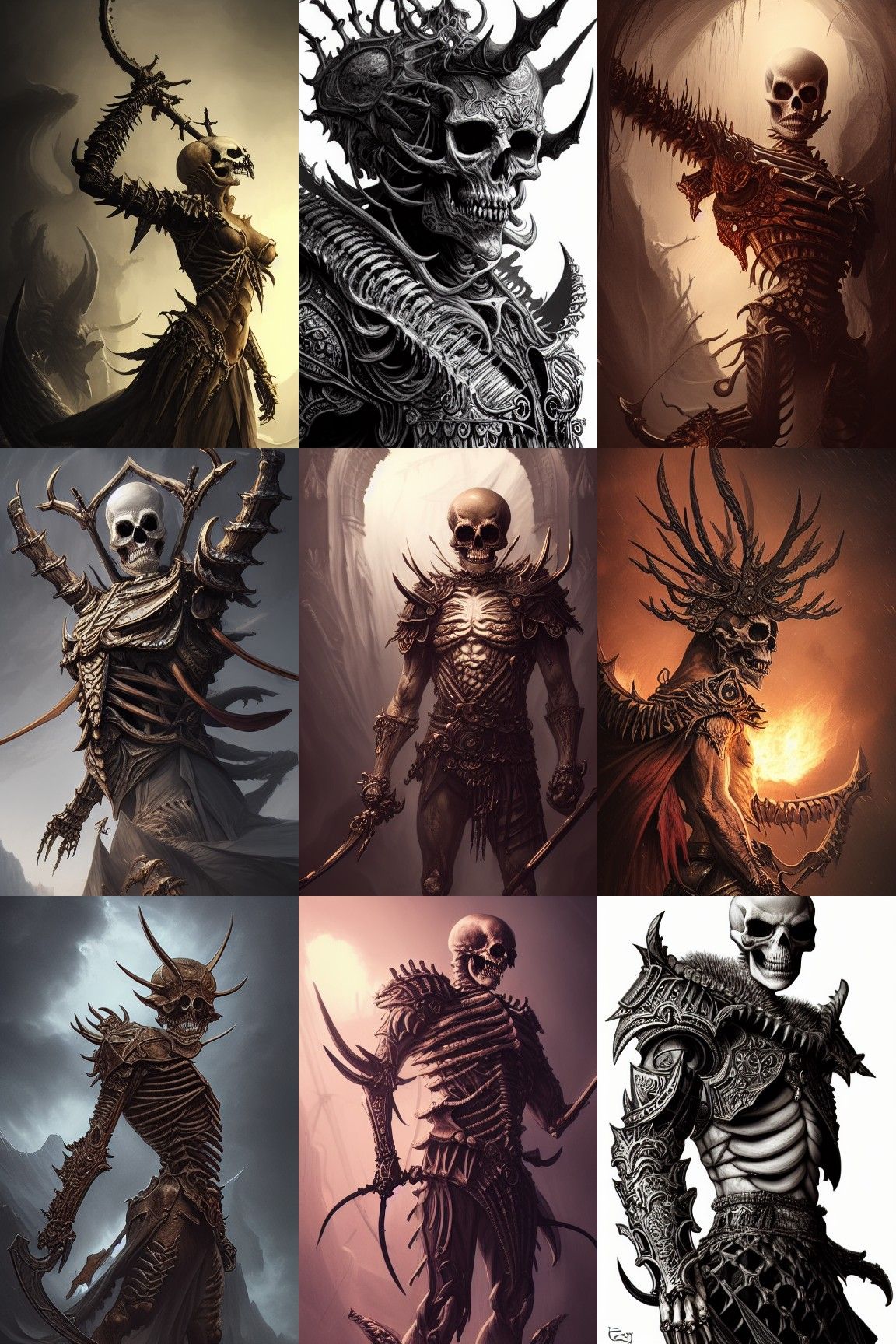 Skeleton King of Hell in Nordic Armor