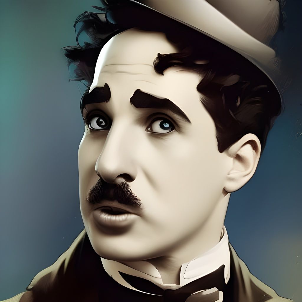 Charlie chaplin, head and shoulders portrait, 8k resolution concept art portrait by Greg Rutkowski, Artgerm, WLOP, Alpho...
