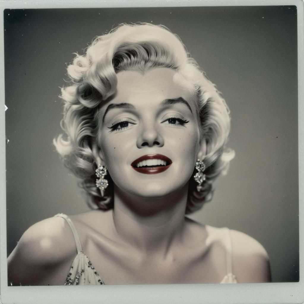 Vintage Marilyn Monroe in Instant Polaroid