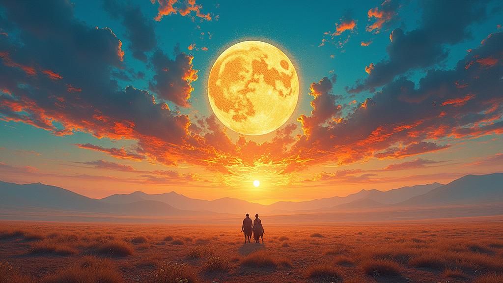 Mongolian Culture with Golden Soyombo Symbol in Digital Pain...