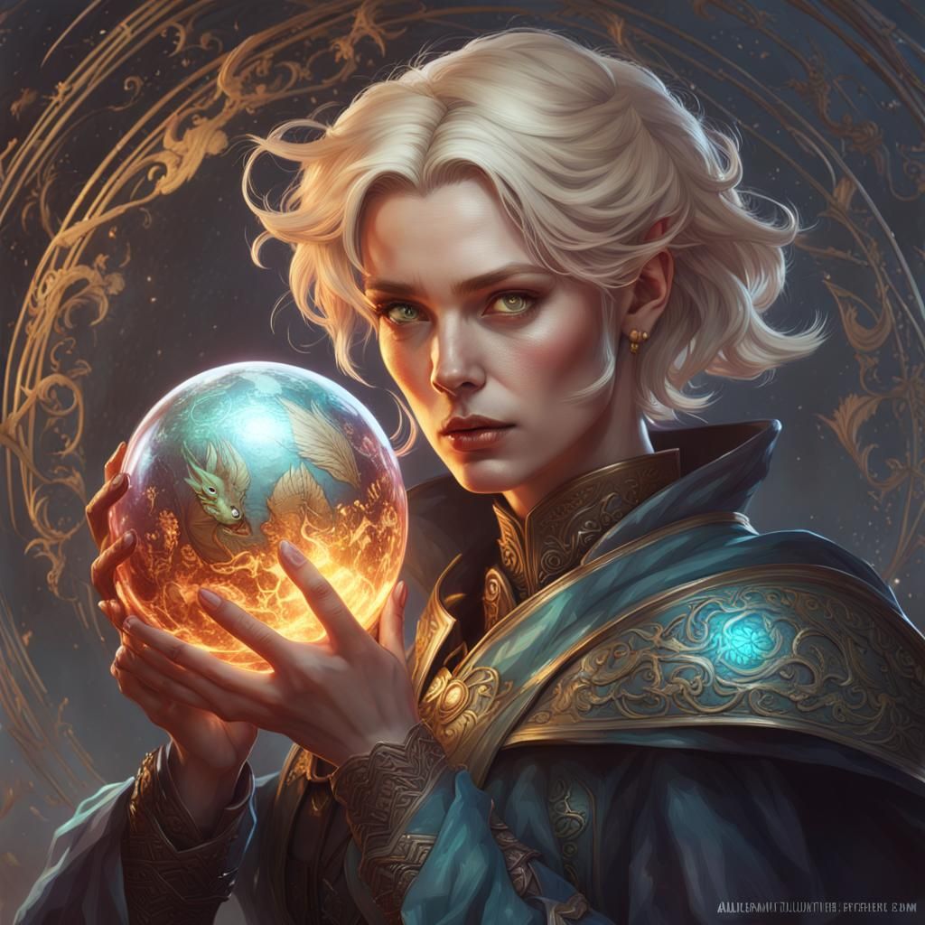 DragonWitch Portrait in Hyperdetailed Lighting