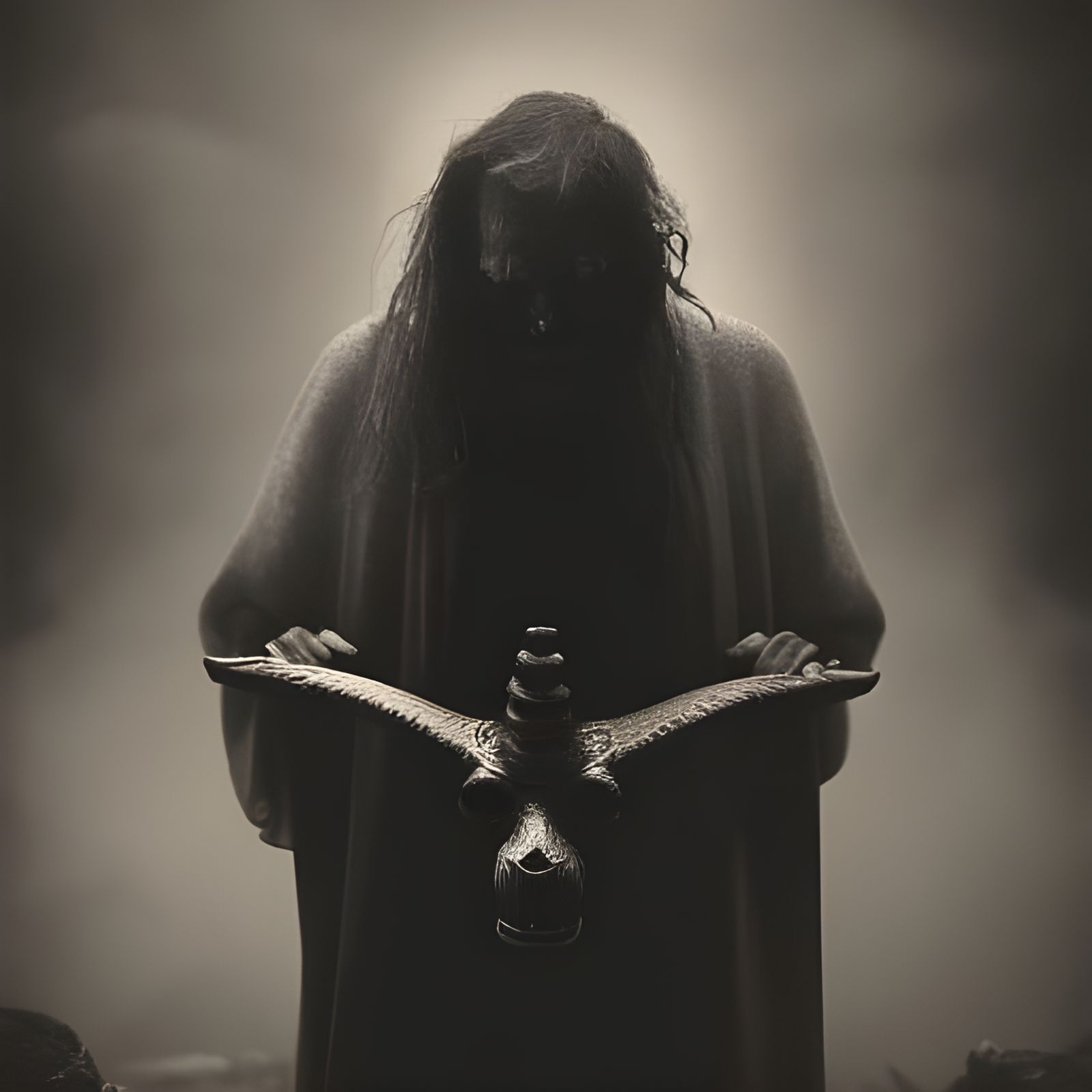 Baphomet Horror Portrait in Style of Gustave Doré