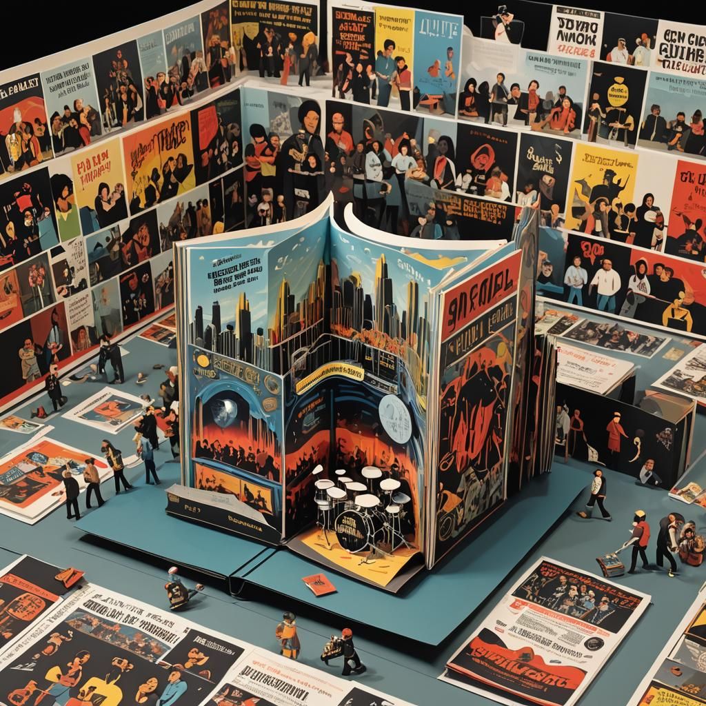 Rock Concert Pop-Up Book in 3D