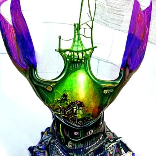 Steampunk Spacesuit in Pastel Color Tones