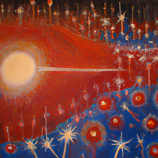 The first stars in the sky producing hemoglobin by Stasi. Oi...